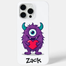 Monster Valentijnshart Cartoon Personaliseer Naam