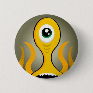Monster van de diepte van het zee ronde button 5,7 cm