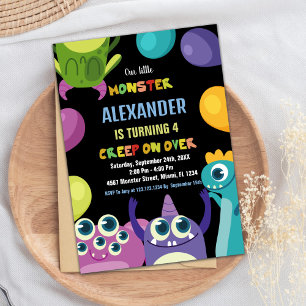 Monster Verjaardag Uitnodigingen, Monsters Kaart
