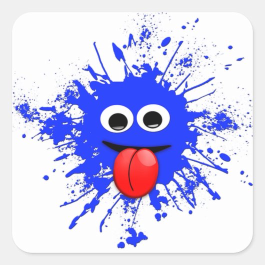 Monster Vierkante Sticker (Voorkant)