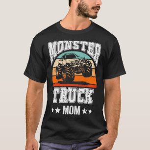 Monster Vrachtwagen Moeder Mama Moederdag Retro Vi T-shirt