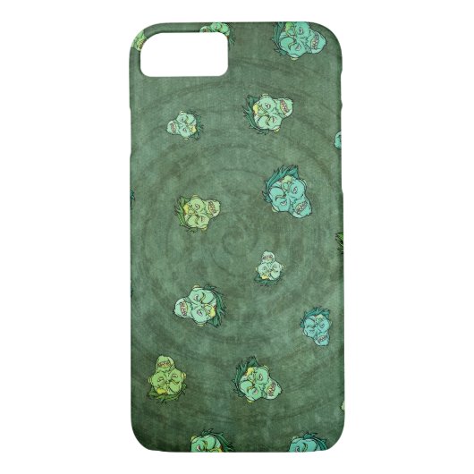Monster Zombie Attack Modern Pattern Green Case-Mate iPhone Case (Achterkant)