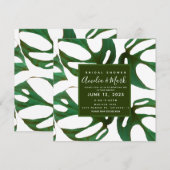 Monstera Adansonii Blad Bruidsbruiloft Groen Kaart (Voorkant / Achterkant)