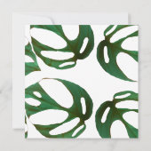 Monstera Adansonii Blad Bruidsbruiloft Groen Kaart (Achterkant)