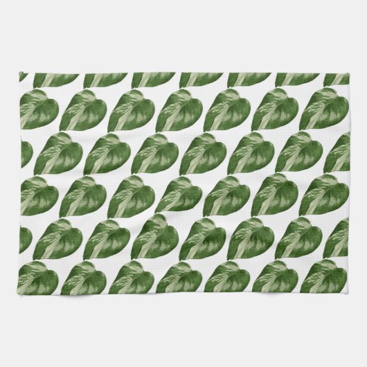Monstera Albo Botanical Kitchen Towel Theedoek (Horizontaal)