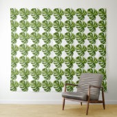Monstera Albo Tapestry — Large Rare Variegation Wandkleed (In Situ (horizontaal))