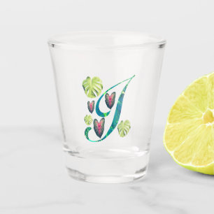 Monstera alfabet "I" Shot Glas