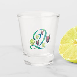 Monstera alfabet "Q" Shot Glas