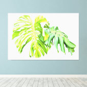 Monstera Artistic Leaf Study Canvas Afdruk (Insitu (Houten vloer))