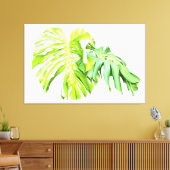 Monstera Artistic Leaf Study Canvas Afdruk (Insitu (Woonkamer))