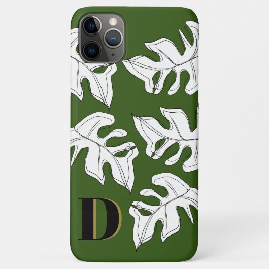 Monstera Black White Botanical Wedding Case-Mate iPhone Case (Achterkant)
