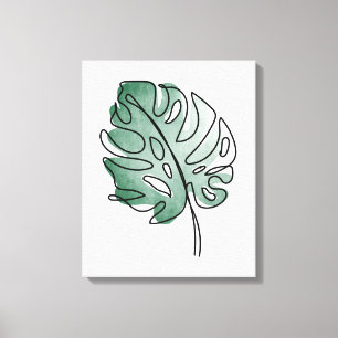 Monstera blad canvas afdruk