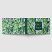 Monstera blad echte folie oerwoud printpatroon gastenboek (Volledig)