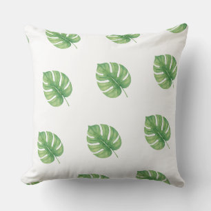Monstera blad groen ontwerp. kussen
