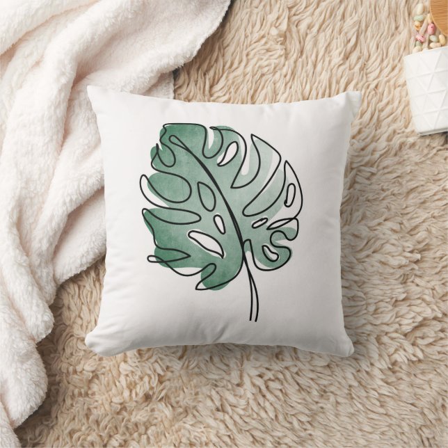 Monstera blad kussen (Deken)