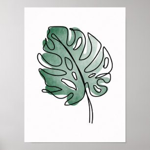 Monstera blad poster