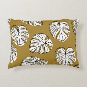 Monstera blad, textiel naadloos patroon. accent kussen