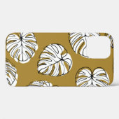 Monstera blad, textiel naadloos patroon. Case-Mate iPhone case (Achterkant (horizontaal))