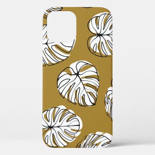 Monstera blad, textiel naadloos patroon. Case-Mate iPhone case (Achterkant)