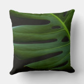 Monstera-blad van dichtbij kussen (Achterkant)