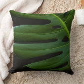 Monstera-blad van dichtbij kussen (Deken)