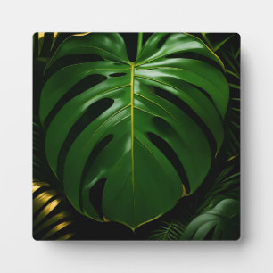 Monstera Bladeren Goud Jungle Glamour Fotoplaat