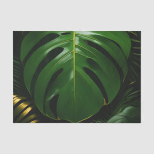 Monstera Bladeren Goud Jungle Glamour Tissuepapier