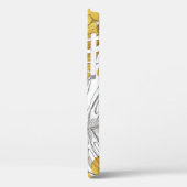 Monstera bladeren: goudwit Case-Mate iPhone case (Achterkant / Links)