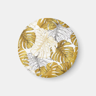 Monstera bladeren: goudwit magneet