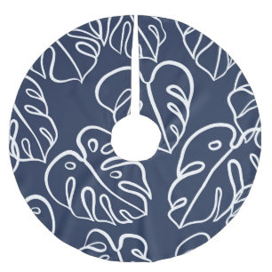 Monstera bladeren:  hand getekend. kerstboom rok