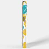 Monstera bladeren in turkoois, geel en wit Case-Mate iPhone case (Achterkant / Rechts)