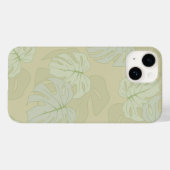 Monstera-bladeren in zacht groen Case-Mate iPhone case (Achterkant (horizontaal))