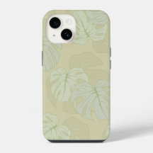 Monstera-bladeren in zacht groen