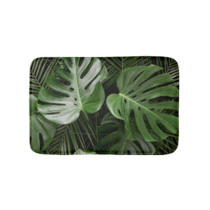 Monstera bladeren, luxe tropische lay-out. badmat