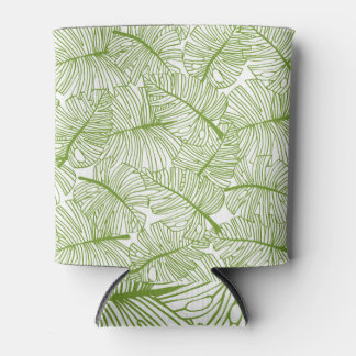 Monstera bladeren, naadloos bloemontwerp. blikjeskoeler