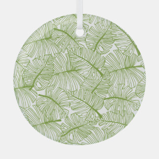 Monstera bladeren, naadloos bloemontwerp. glas ornament