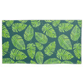 Monstera-bladeren, tropische waterverf kussensloop (Voorkant-Links)