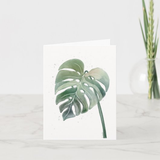 Monstera Blank Wenskaart Kaart (Voorkant)