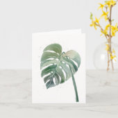 Monstera Blank Wenskaart Kaart (Gele Bloem)