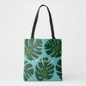 Monstera Deliciosa feuille de palmier sac fourre-t (Devant)