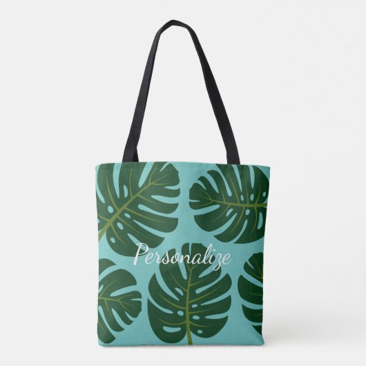 Monstera Deliciosa feuille de palmier sac fourre-t (Dos)
