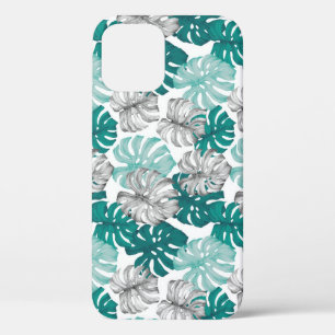 Monstera Duo Toon: minimale tropen iPhone 12 Hoesje