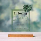 Monstera En mémoire d'amour Mariage signe acryliqu (Neutre)