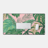 Monstera Ferns Palms Tropical Leafy Rose (Clavier et souris)