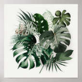 Monstera Feuille Art Imprimer Poster (Devant)