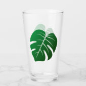 Monstera Feuille Conception Botanique Verre à boir (Dos)