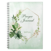 Monstera Feuille Gold Frame Nom Prayer Journal (Devant)
