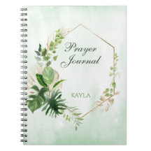 Monstera Feuille Gold Frame Nom Prayer Journal