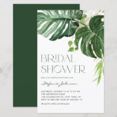 Monstera Feuilles été nuptiale de douche Invitatio (Devant / Derrière)