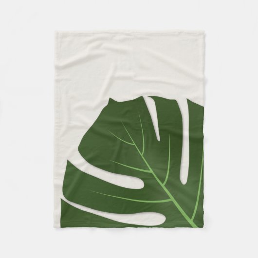 Monstera Fleece Deken (Voorkant)